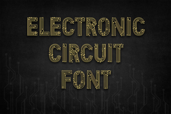 Electronic Circuit: A Bold and Authentic Display Font