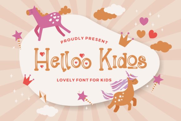 Helloo Kidos: A Joyful Display Font for Creative Makers