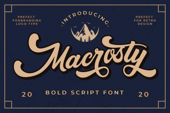 Macrosty: A Vintage Script Font for Your Brand