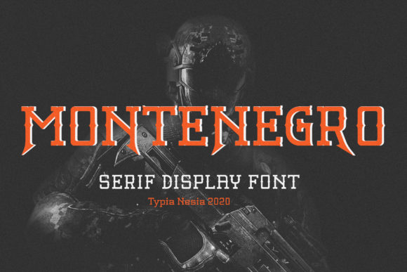 Montenegro: A Unique Military-Style Display Font
