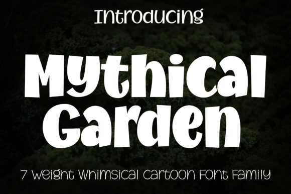 Mythical Garden: A Bold and Chunky Display Font for Editorial Design