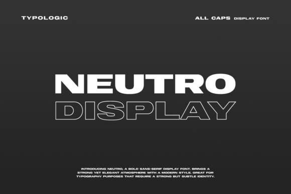 Neutro: A Bold and Chunky Font for Creative Campaigns