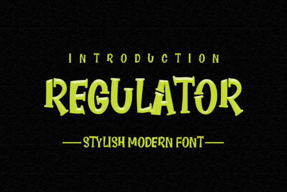 Regulator: A Bold and Unique Display Font for Crafters
