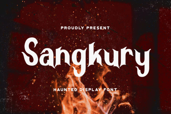 Sangkury: A Spooky Display Font for Horror-Themed Projects