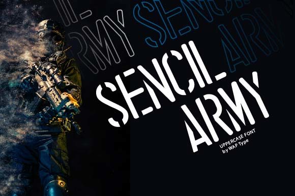 Stencil Army: A Unique Display Font for Editorial Design
